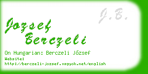 jozsef berczeli business card